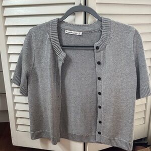 Abercrombie & Fitch Gray Knit Top